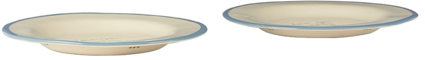 Laetitia Rouget Blue & Green 'Love You Everyday' Dessert Plate Set