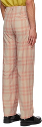 Maryam Nassir Zadeh SSENSE Exclusive Pink & Beige Trousers