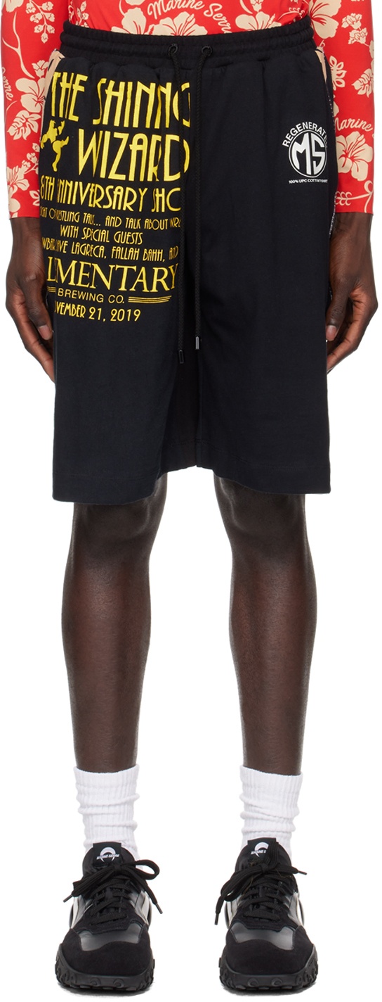 Photo: Marine Serre Black Regenerated T-Shirt Shorts