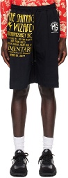 Marine Serre Black Regenerated T-Shirt Shorts