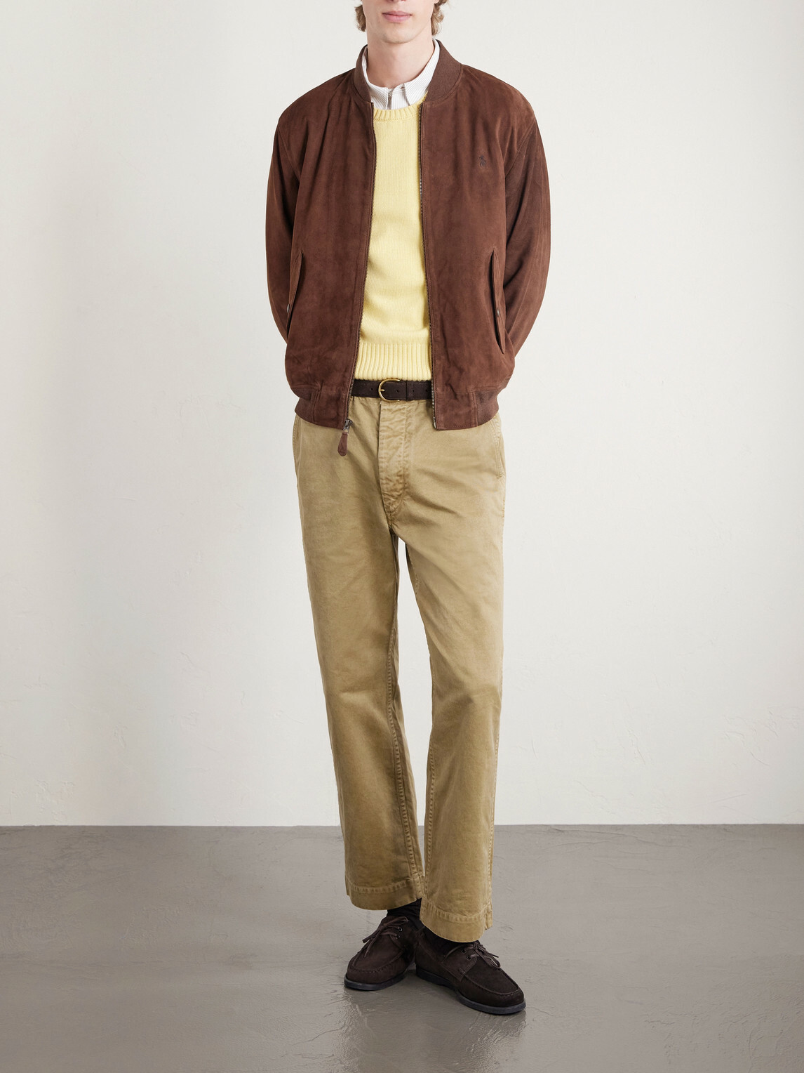Polo Ralph Lauren - Logo-Embroidered Suede Bomber Jacket - Brown