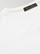 Loro Piana - Silk and Cotton-Blend Jersey T-Shirt - White