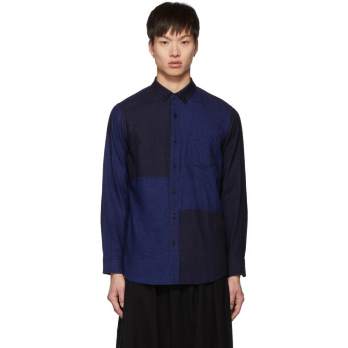 Photo: Blue Blue Japan Indigo Flannel Cut-Over Shirt