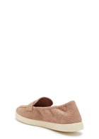Tory Burch Ballet Sport Embossed Nubuck Loafers Beige