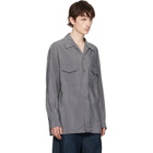 LEMAIRE Gray Convertible Collar Dry Silk Shirt