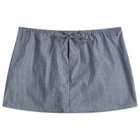 Deiji Studios Women's Placket Skirt in Blue Pinstripe
