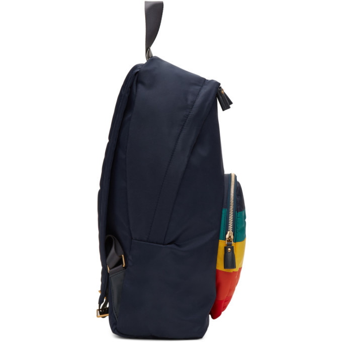 Anya Hindmarch Smiley Backpack, Dark Navy — Mercer Island Thrift Shop