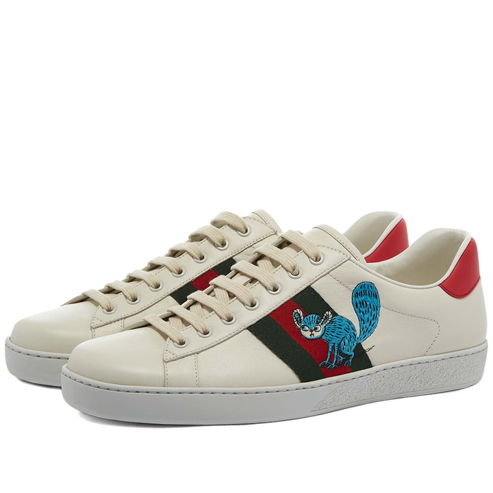 Photo: Gucci Men's New Ace Character Sneakers in White