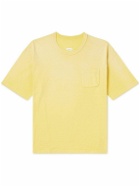 Visvim - Jumbo Distressed Cotton-Jersey T-Shirt - Yellow