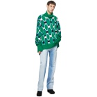 Random Identities Green Jacquard Knit Sweater