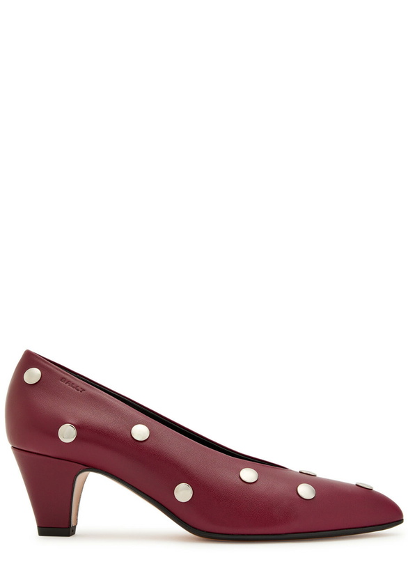 Photo: Bally Aline 55 Stud-embellished Leather Pumps