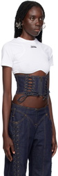 Jean Paul Gaultier Indigo 'The Lace-Up' Denim Corset