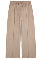 Vince Drawstring Wide-leg Wool-blend Trousers Marzipan