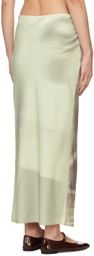 ELLISS Green Motion Blur Tint Maxi Skirt