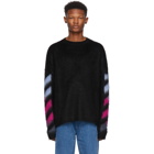 Off-White Black Mohair Gradient Sweater