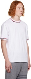 Thom Browne White Striped T-Shirt