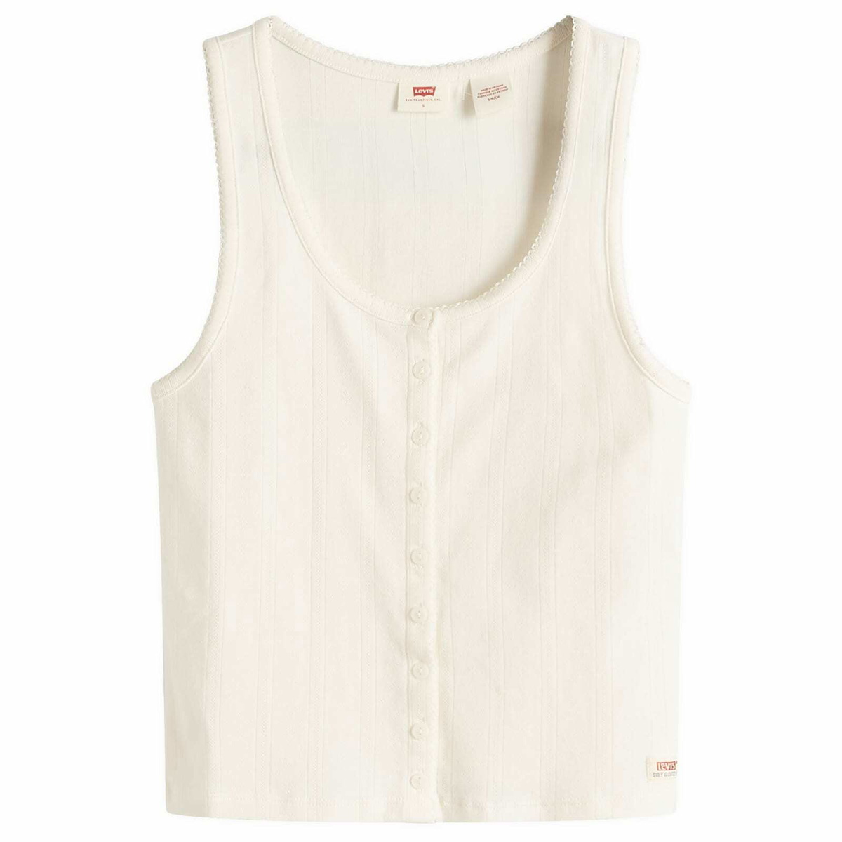 Levi's Women's Levis Pointelle Tank in Gardenia
