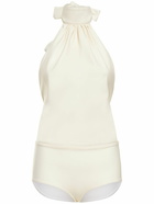 PHILOSOPHY DI LORENZO SERAFINI Coated Faux Leather Bodysuit