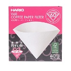Hario V60 Coffee Paper Filters 02 in White 40 Sheets