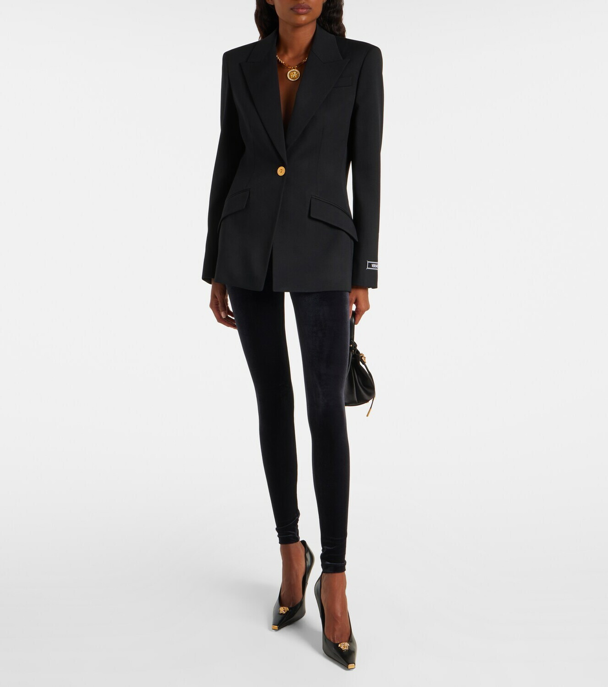 Versace Logo jersey leggings