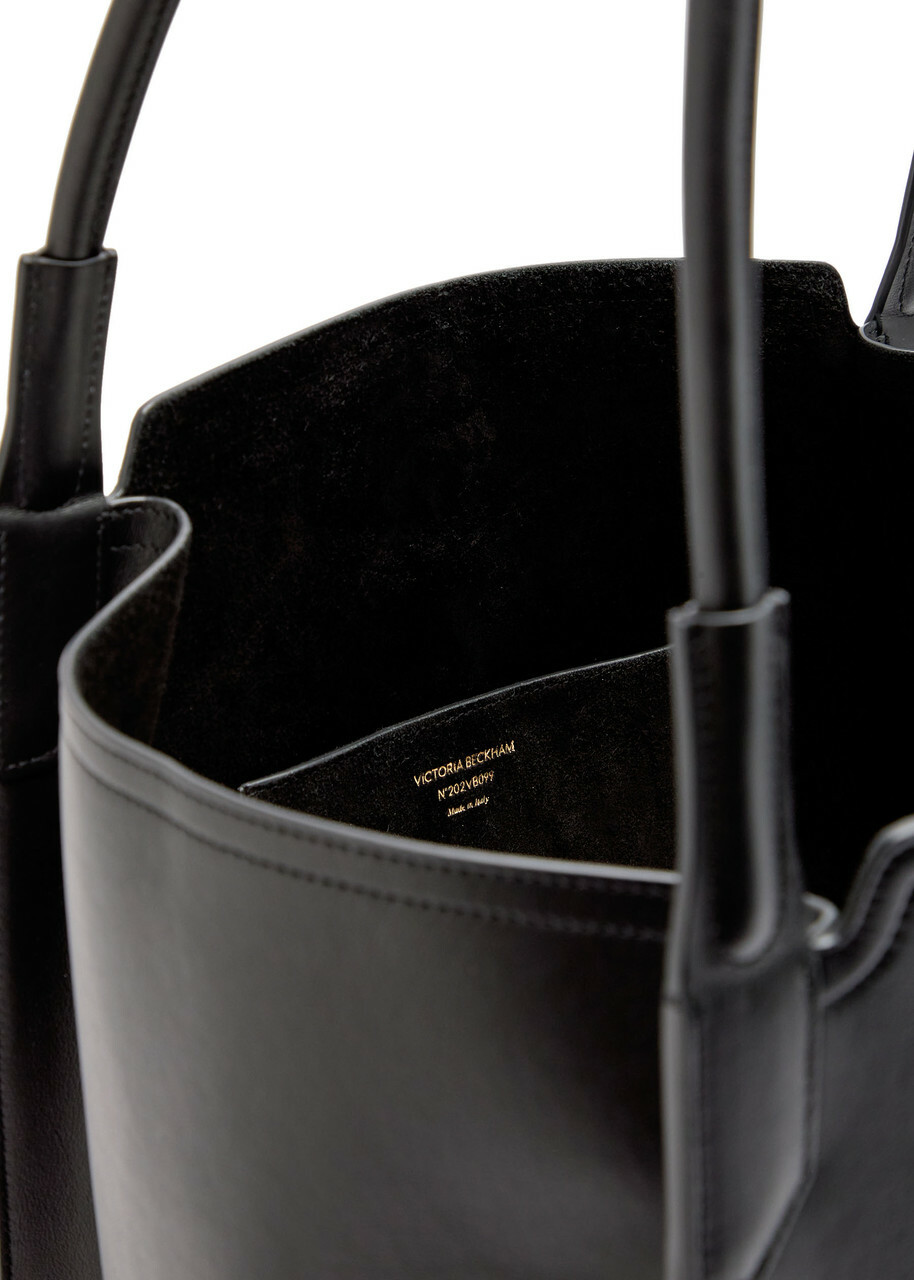 Victoria Beckham Victoria Small Panelled Leather Tote - Black - One Size