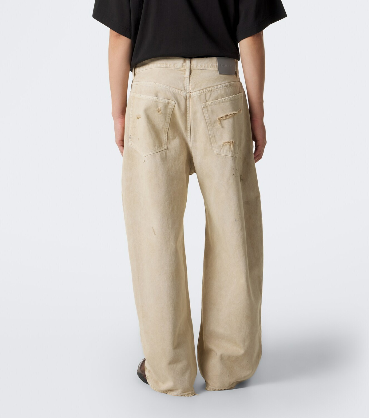 Balenciaga Distressed wide-leg jeans