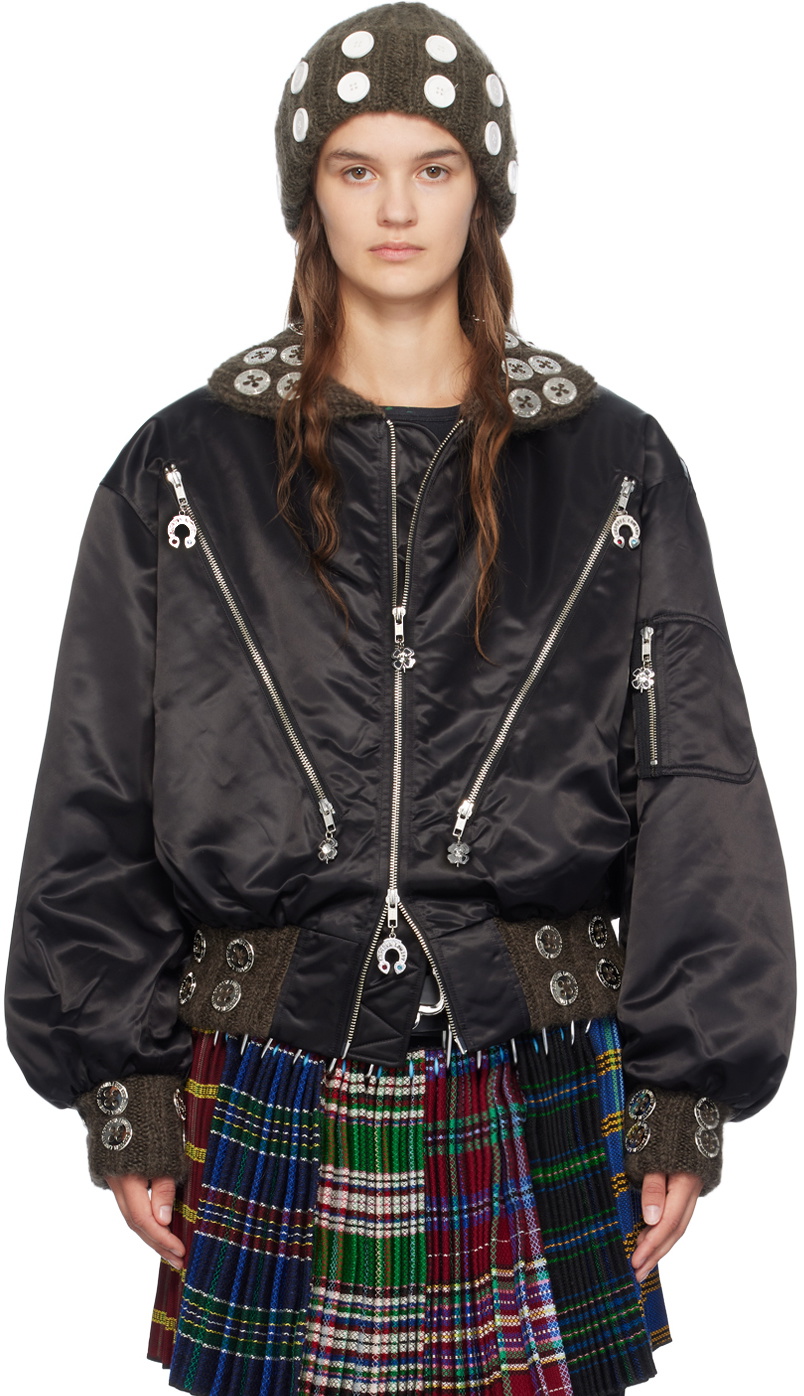 Chopova Lowena Black Darling Bomber Jacket