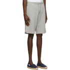 Thom Browne Grey RWB Stripe Loopback Lounge Shorts