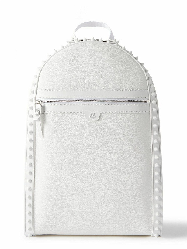 Photo: Christian Louboutin - Backparis Spiked Rubber-Trimmed Full-Grain Leather Backpack