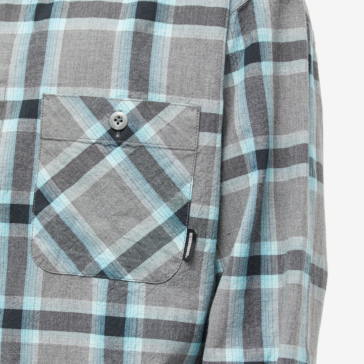 Neighborhood Men's Neoncheck Shirt in Blue Neighborhood