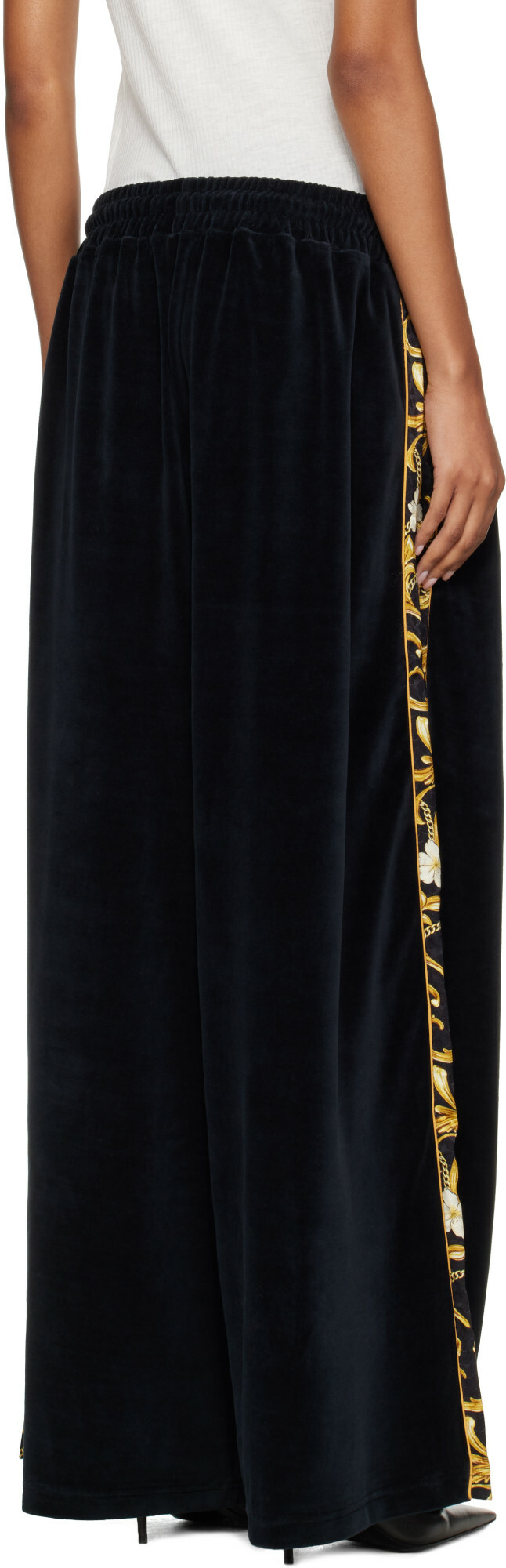 LU'U DAN Black Supa-Sleaze Track Pants