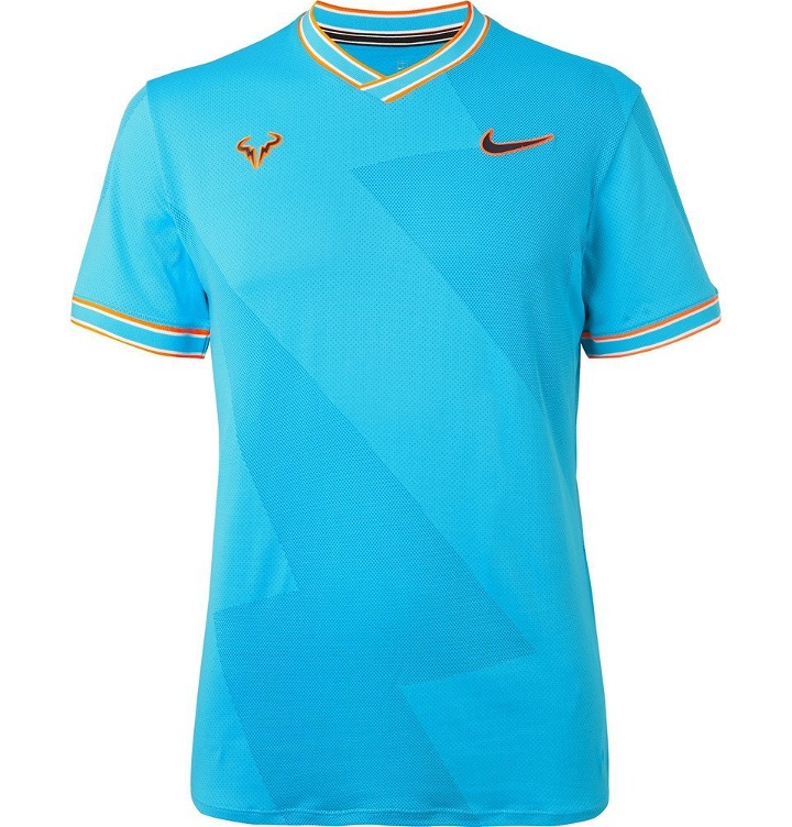 Photo: Nike Tennis - NikeCourt Rafa AeroReact T-Shirt - Blue