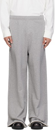 MM6 Maison Margiela Gray Embroidered Logo Sweatpants