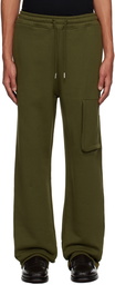 SPENCER BADU Green Wide-Leg Track Pants