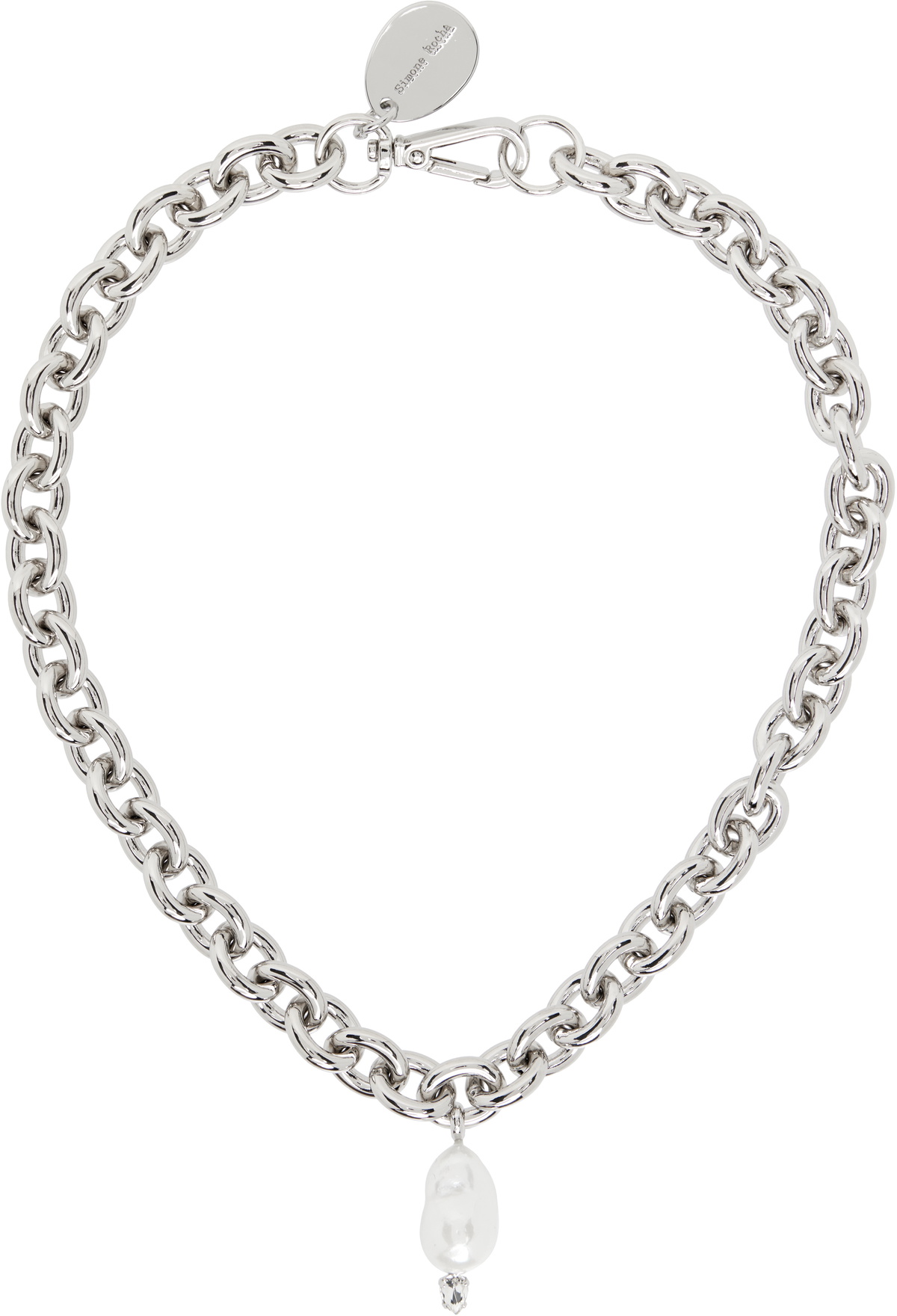 Simone Rocha Pearl Pendant Chain Necklace