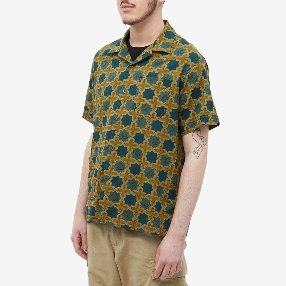 Engineered Garments Men's Camp Shirt in Olive Cross Batik Engineered ...