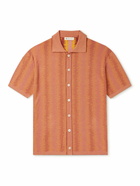 Piacenza Cashmere - Crochet-Knit Cotton Polo Shirt - Orange