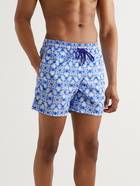 Vilebrequin - Mosaic Mid-Length Printed Recycled Swim Shorts - Blue