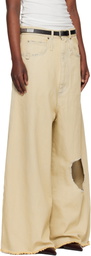 LU'U DAN Off-White Dumpster Denim Jeans