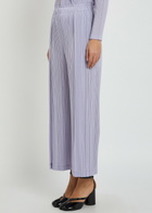 Pleats Please Issey Miyake Pleated Wide-leg Woven Trousers Light Purple