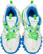 Balenciaga White & Green Track Sneakers