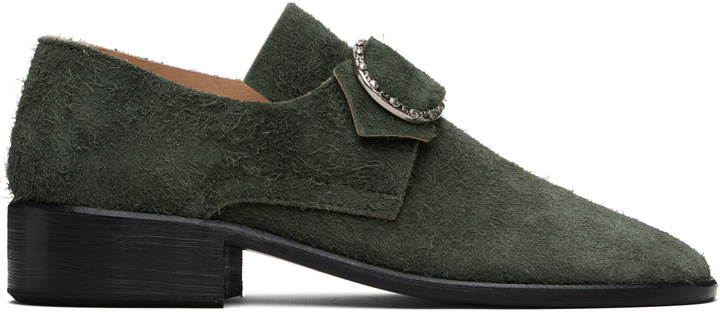 Photo: Enfants Riches Déprimés Green Suede Pope Loafers