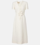 Valentino Crepe Couture floral-appliqué midi dress