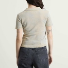 Maison Margiela Women's Stamped Cotton Polo in Pale Blue