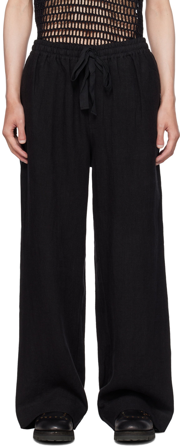 COMMAS Black Wide Leg Trousers Commas