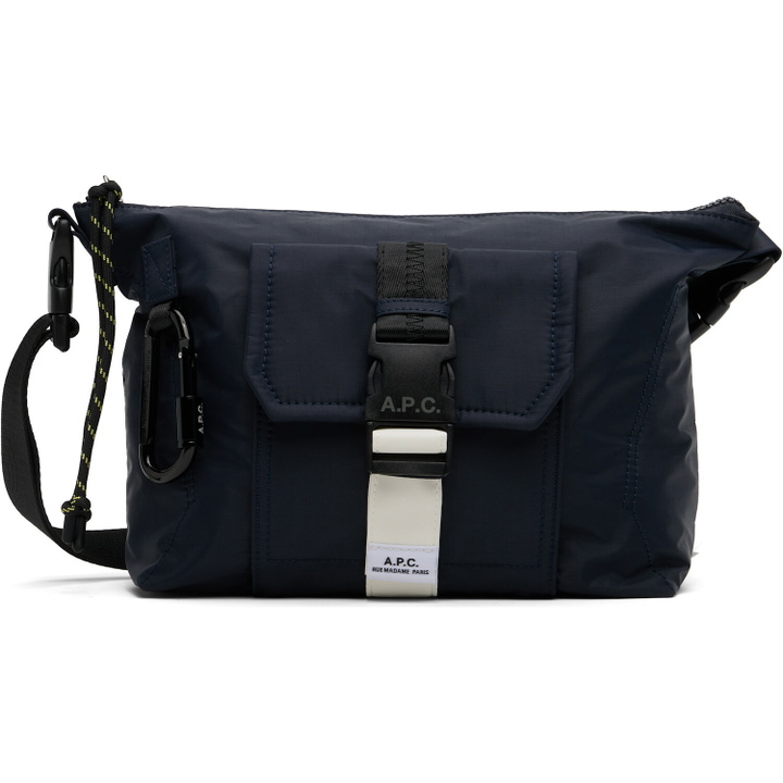 Photo: A.P.C. Navy Trek Satchel Bag