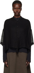 Y's Black Half Sleeve Box Shirt