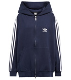 Balenciaga - x Adidas logo cotton hoodie