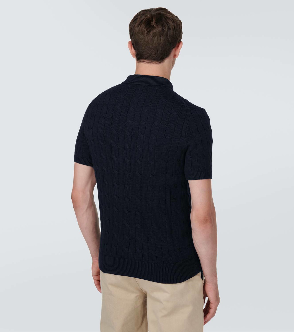 Polo Ralph Lauren Cable-knit cotton polo shirt Polo Ralph Lauren