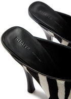 Khaite Colt 100 Zebra-print Calf Hair Mules Black And White